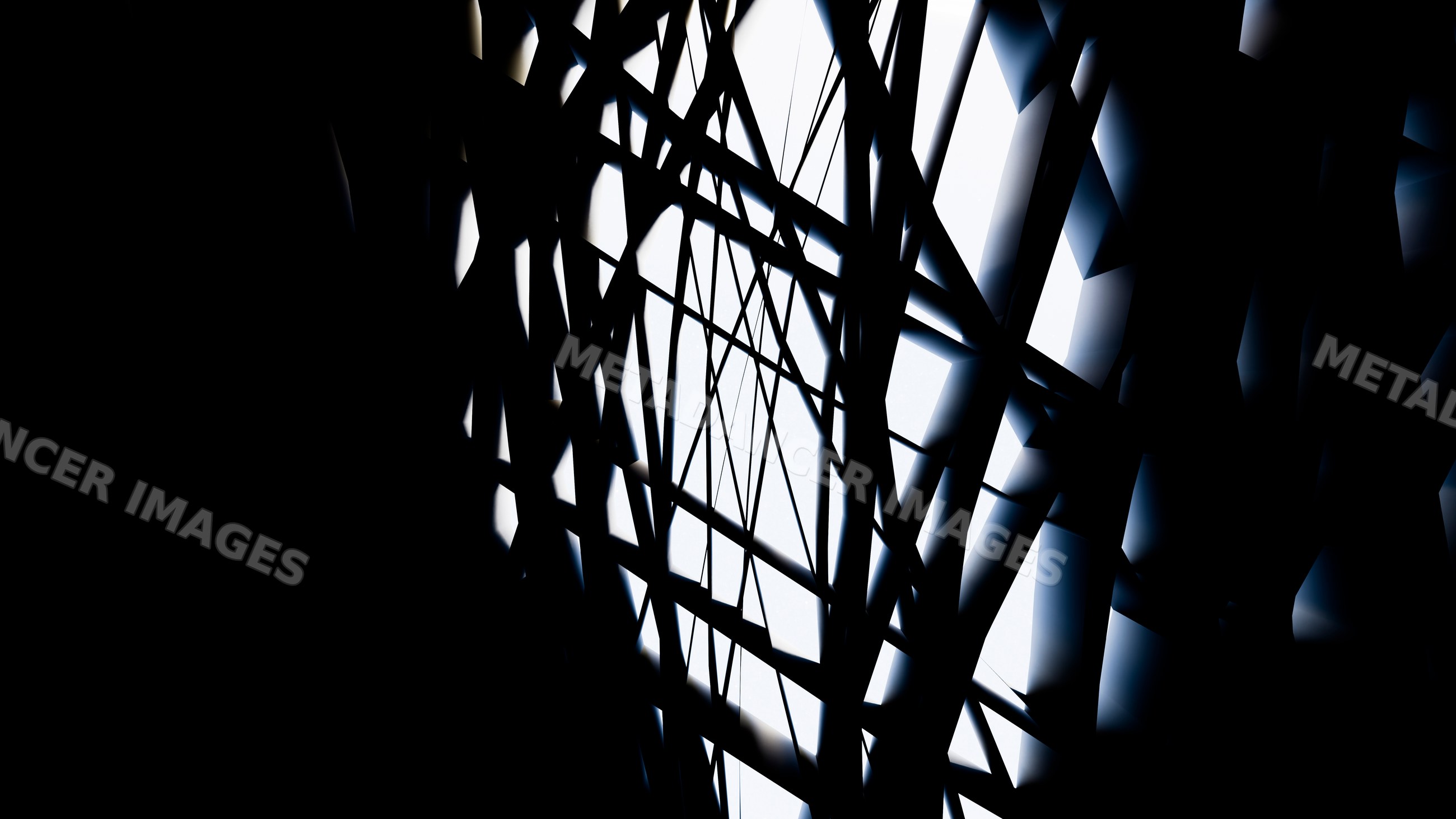 Abstract intersecting Black lines with geometric light and shadows