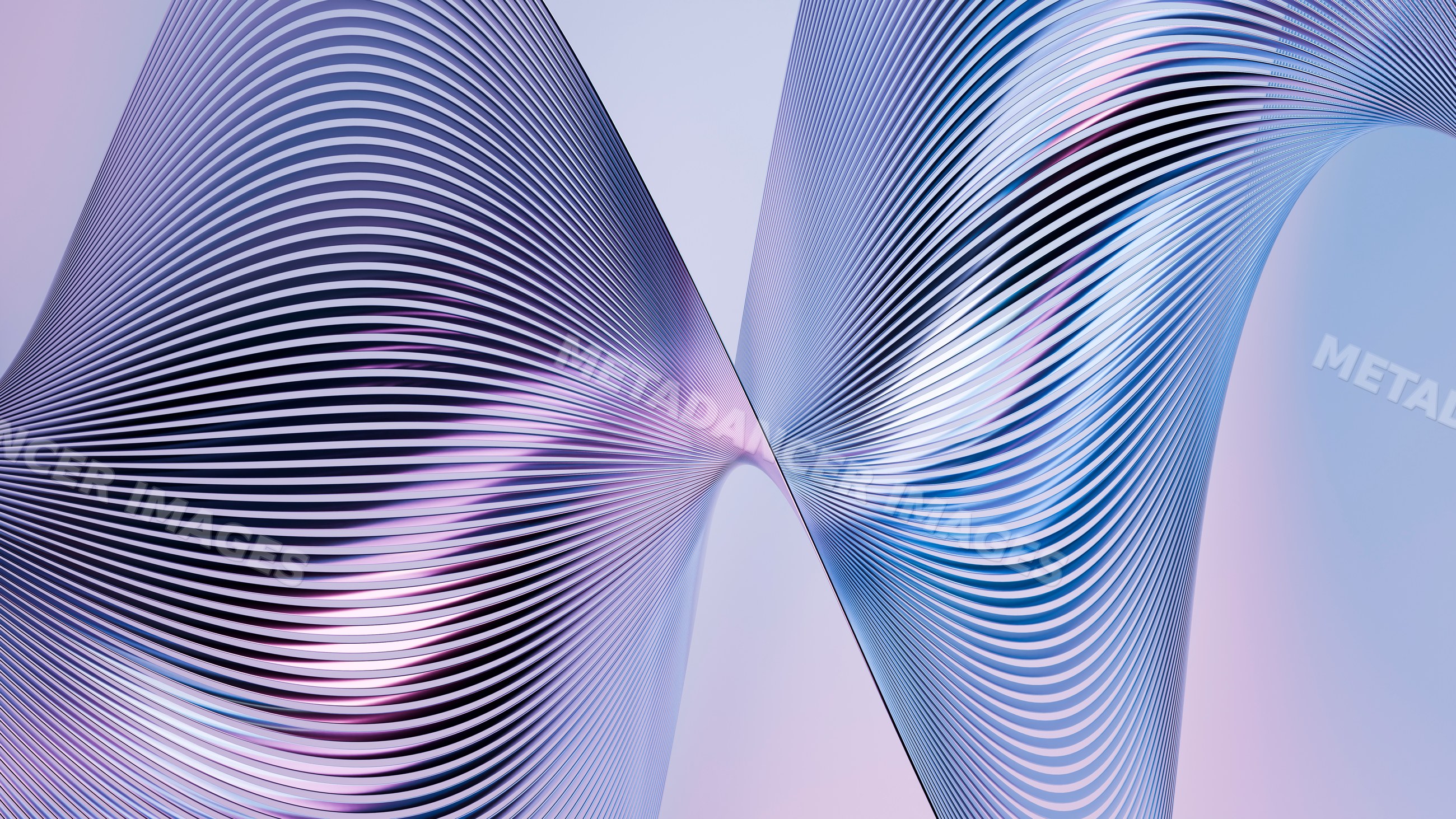 Abstract symmetrical flowing curved lines