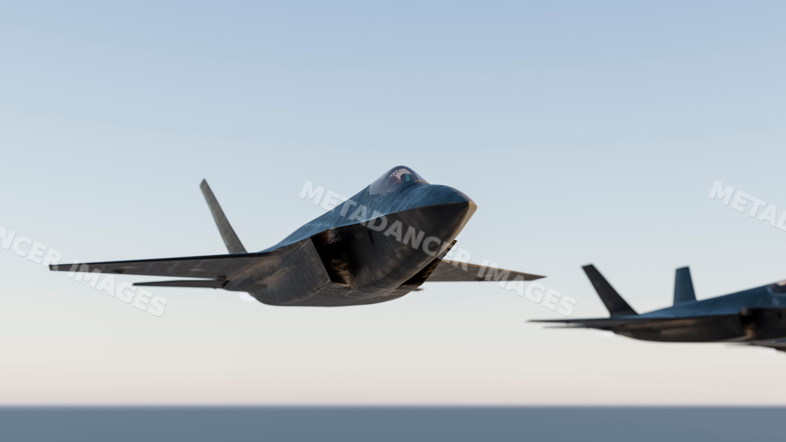 F-22 raptor fighter jets flying in formation