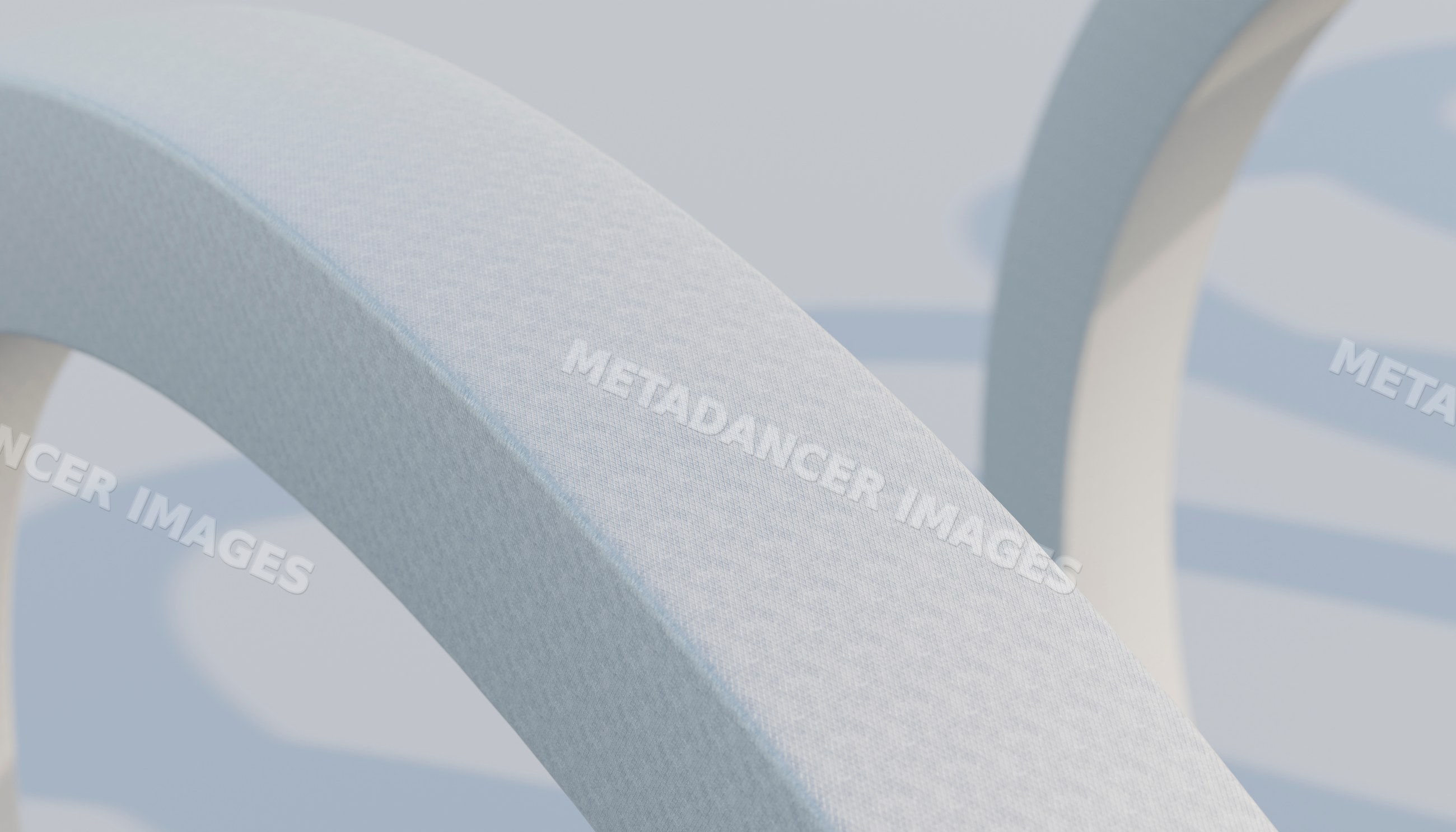 Abstract smooth white curved shapes with soft texture and shadows