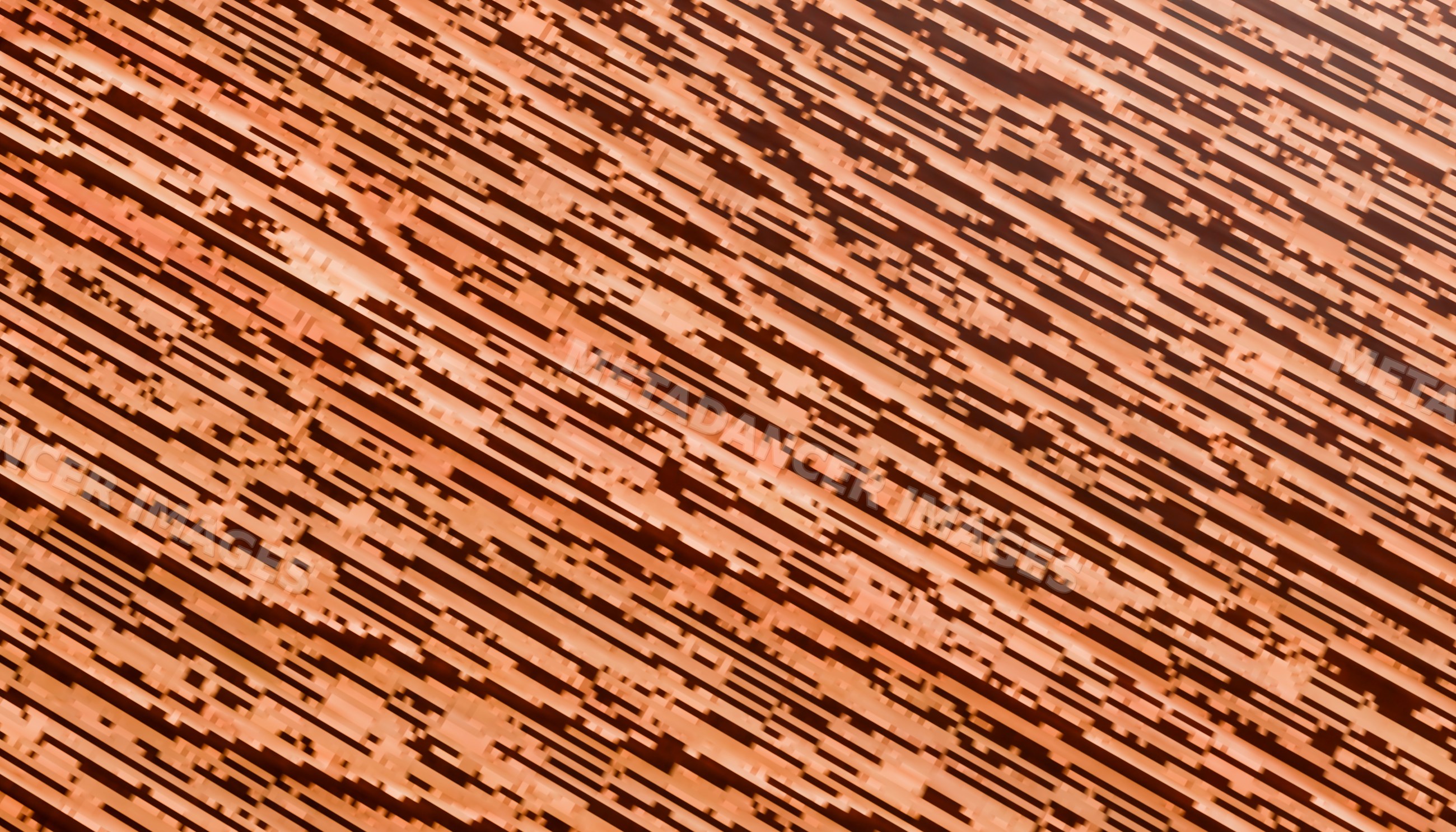 Wire coils tightly wound in repeating spiral pattern