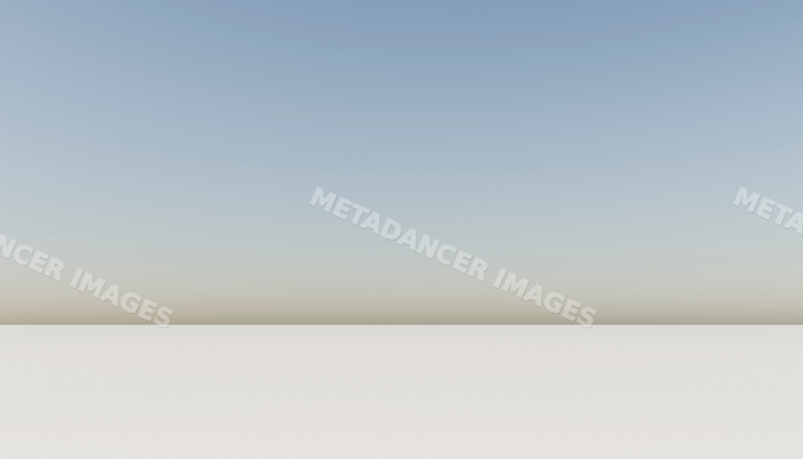 Empty flat landscape with clear gradient sky and horizon line