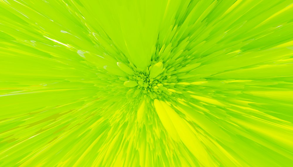 Abstract vibrant yellow-green burst creating a dynamic motion effect