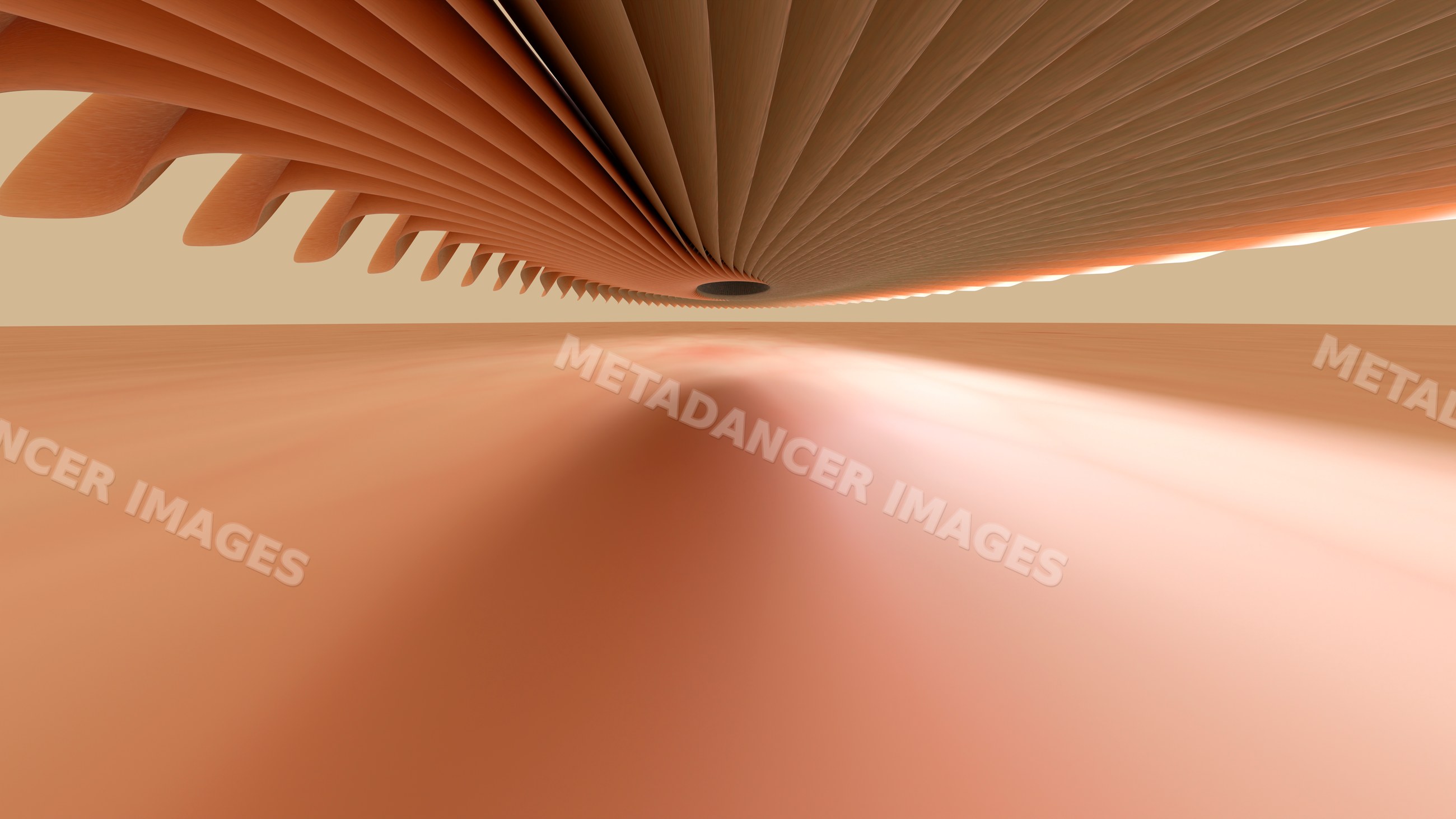 Abstract 3d orange wave curved texture digital design