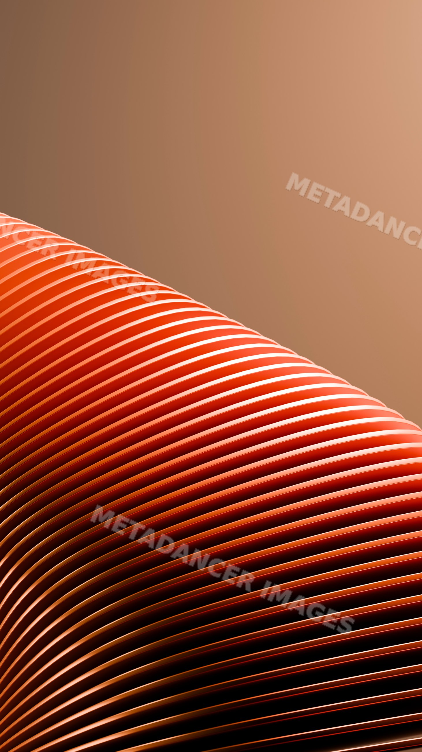 Abstract orange curved wave pattern illustration