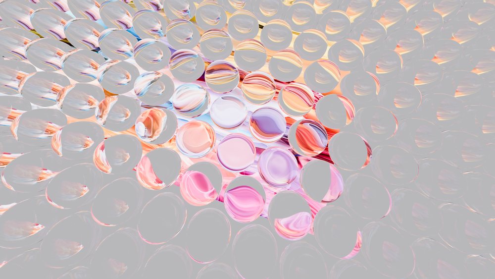 Colorful transparent glass tubes