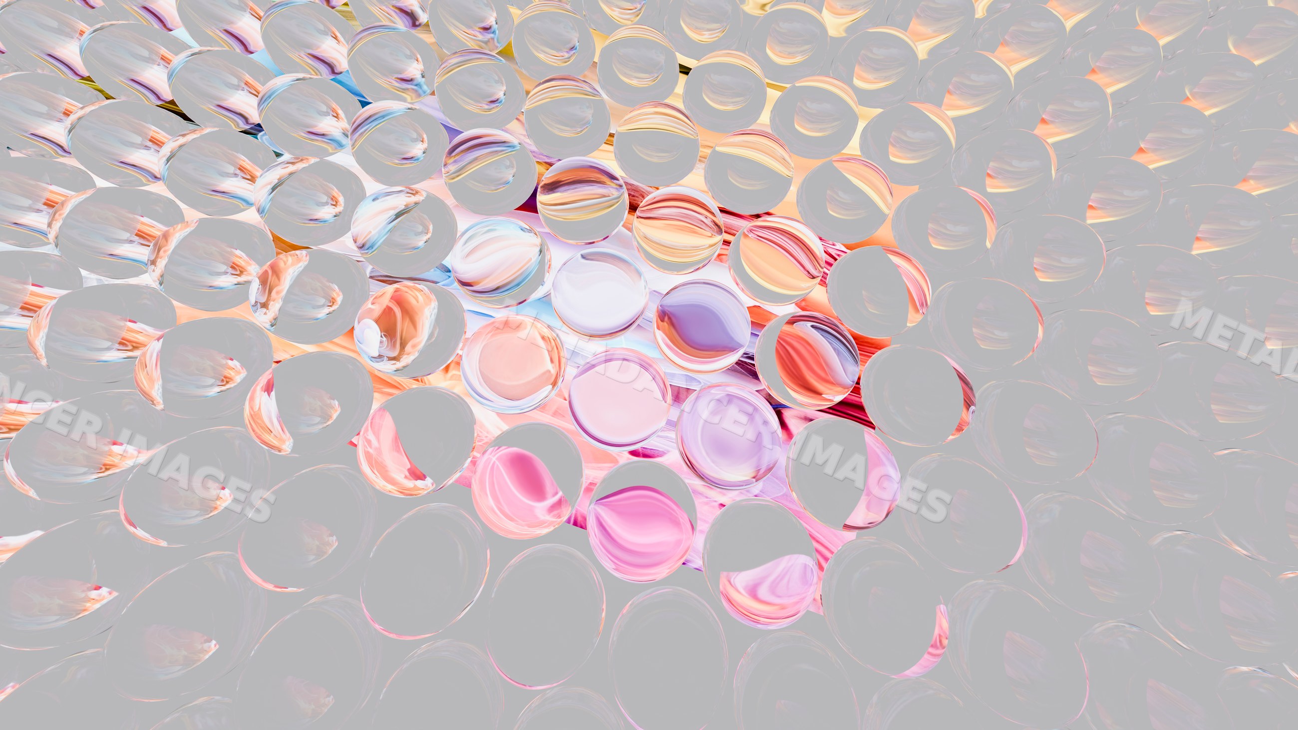 Colorful transparent glass tubes