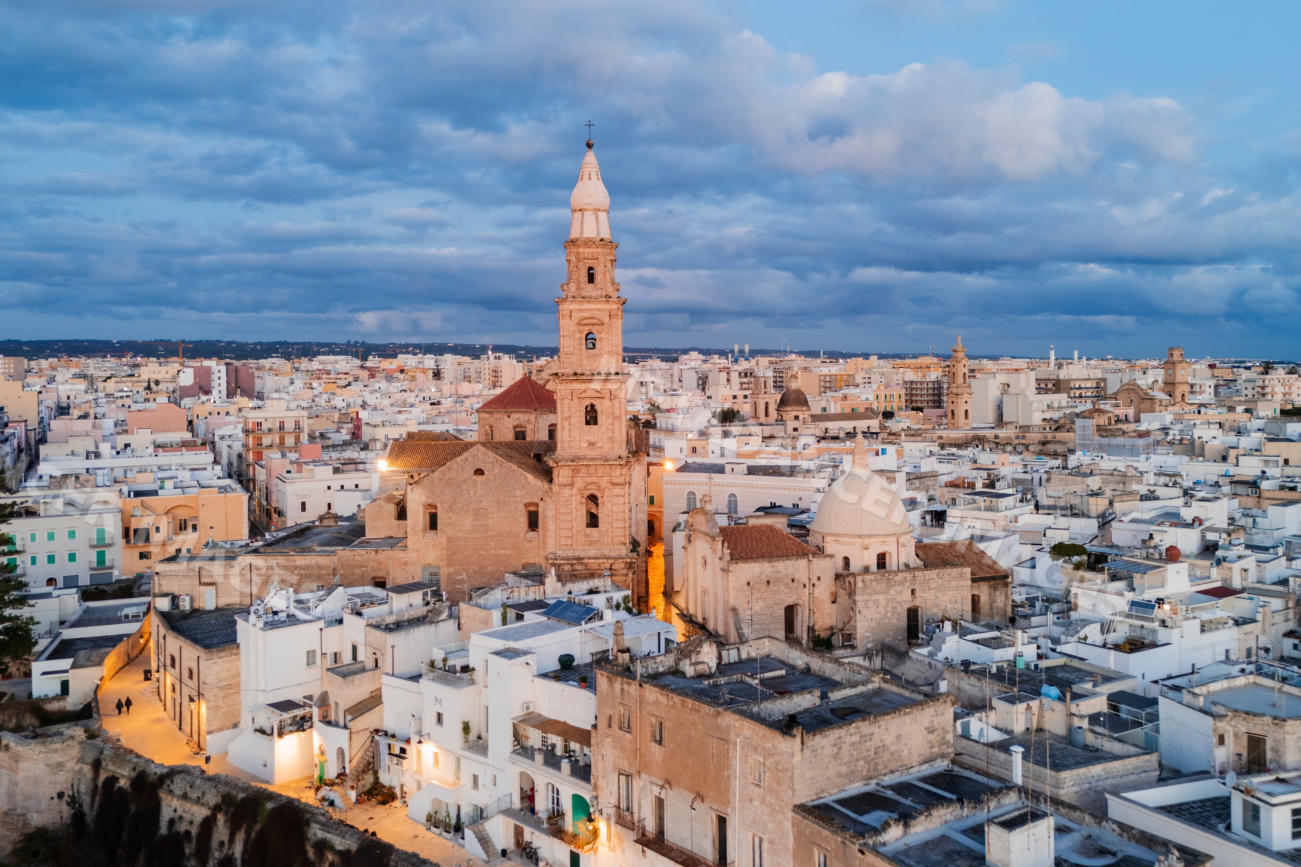 Cathedral basilica of maria santissima della madia at Dawn in monopoli