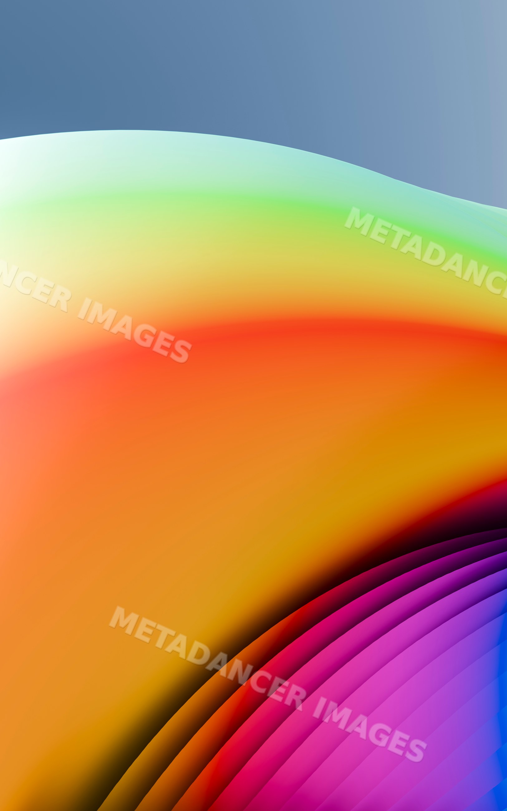Abstract colorful gradient design with smooth curved shapes