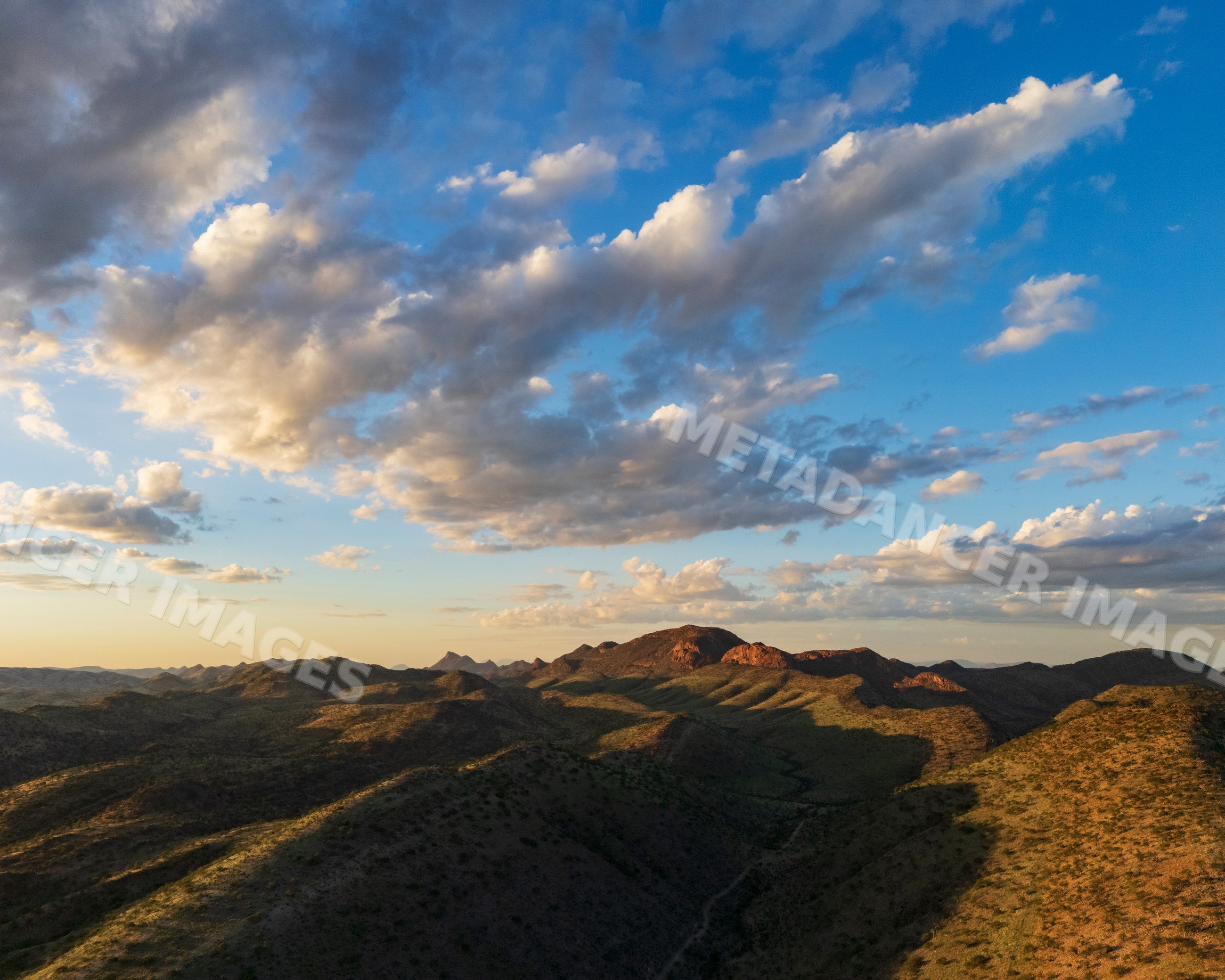 Mountain and valley landscape in etambura, Namibia