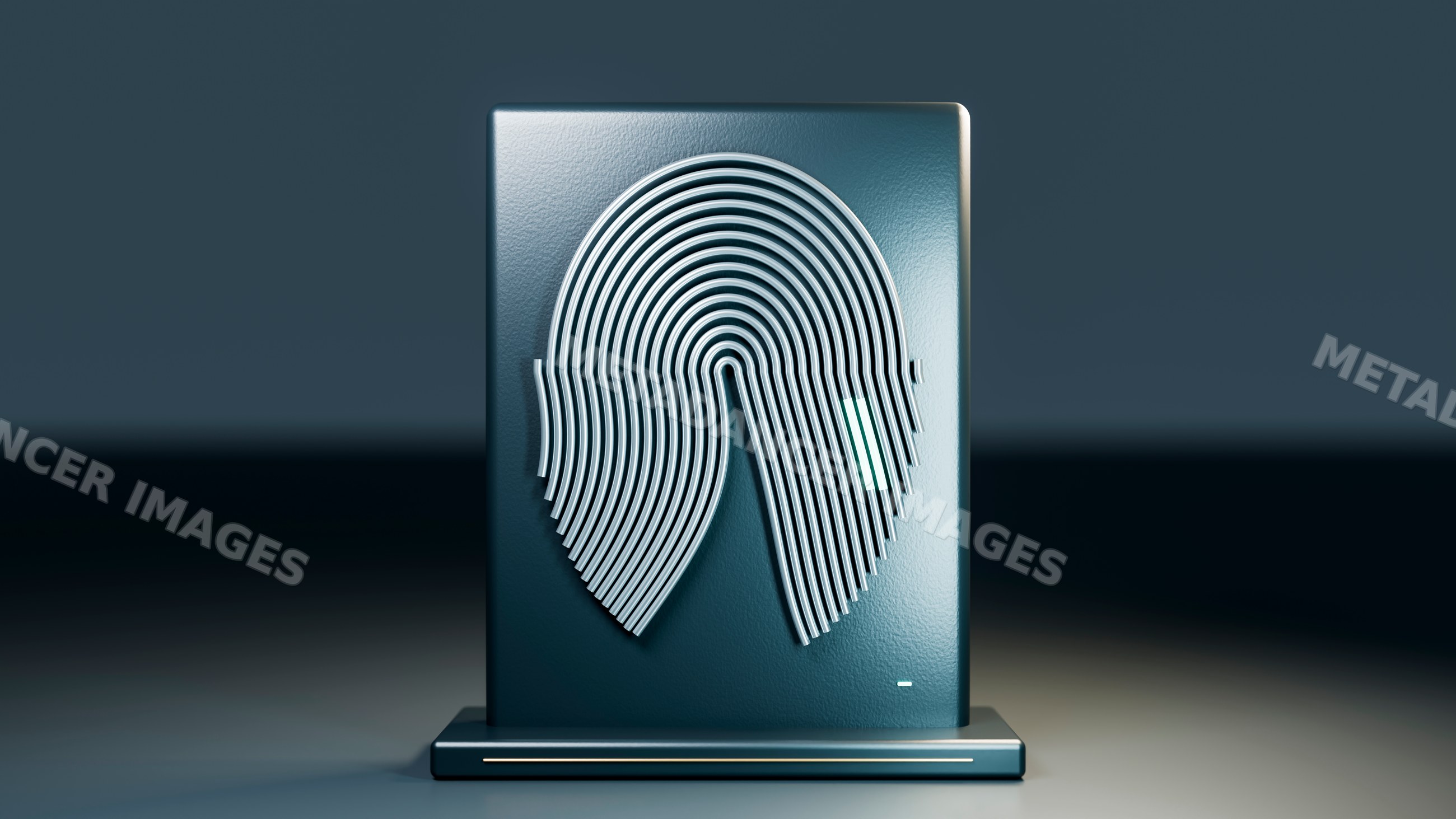 Biometric fingerprint scanner device digital security technology