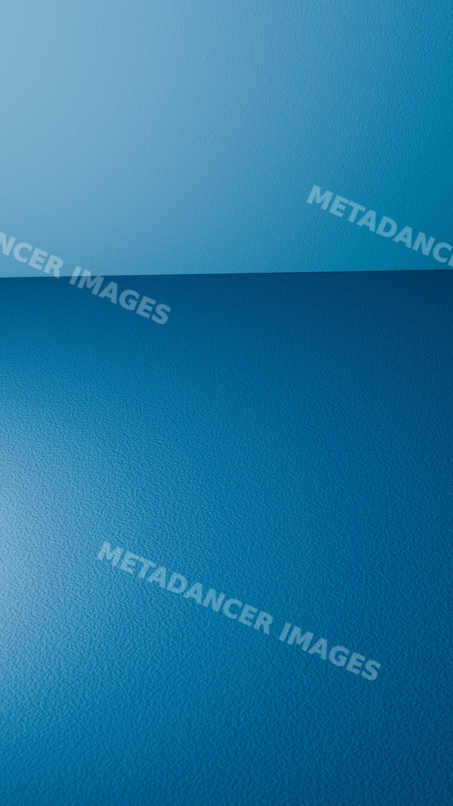 Blue textured wall and floor corner in empty room interior