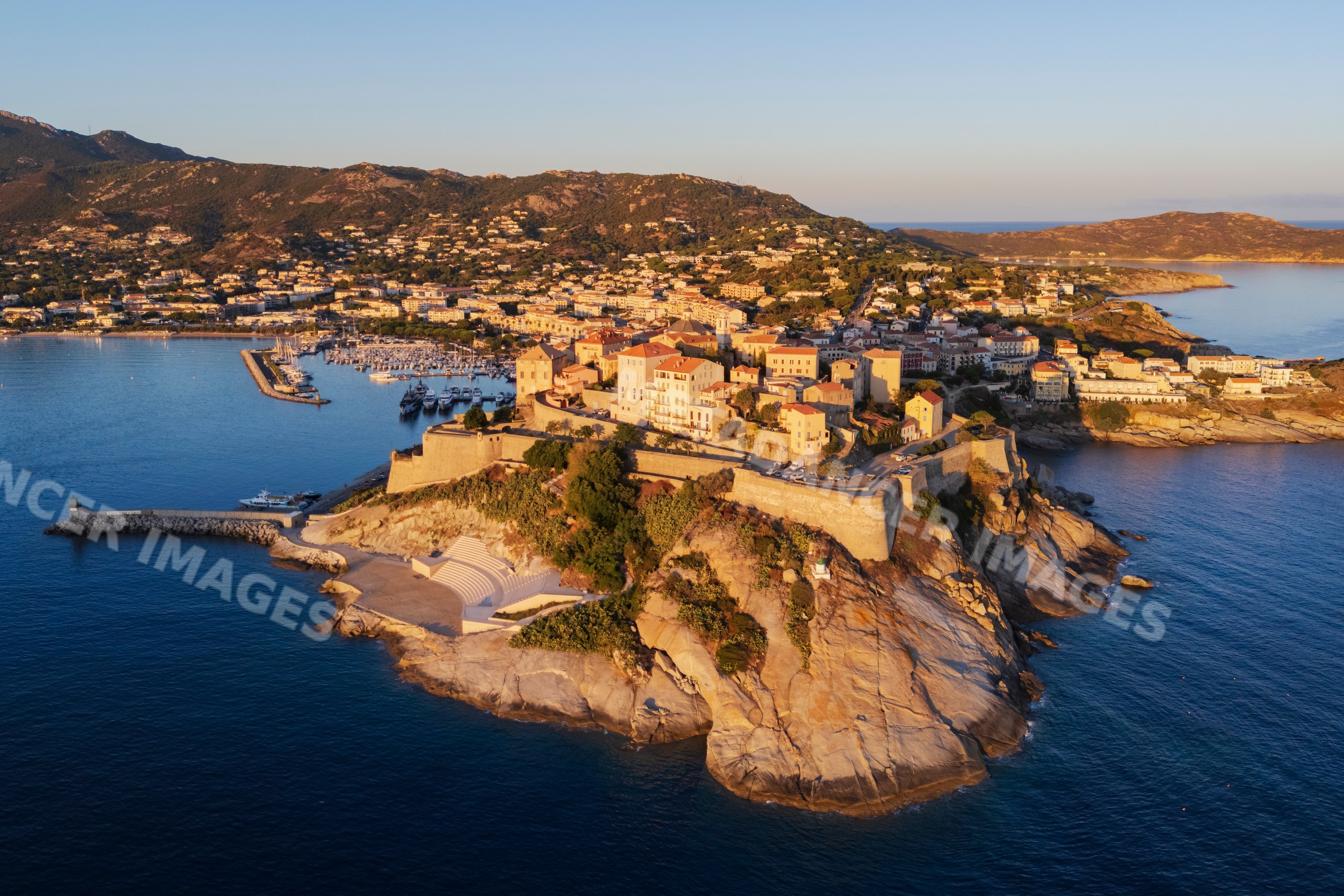 Citadel of Calvi overlooking mediterranean sea