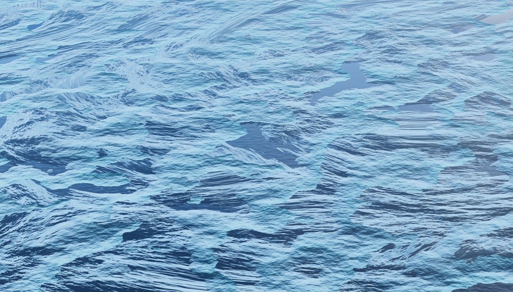 Sea surface with small waves and ripples showing natural water texture