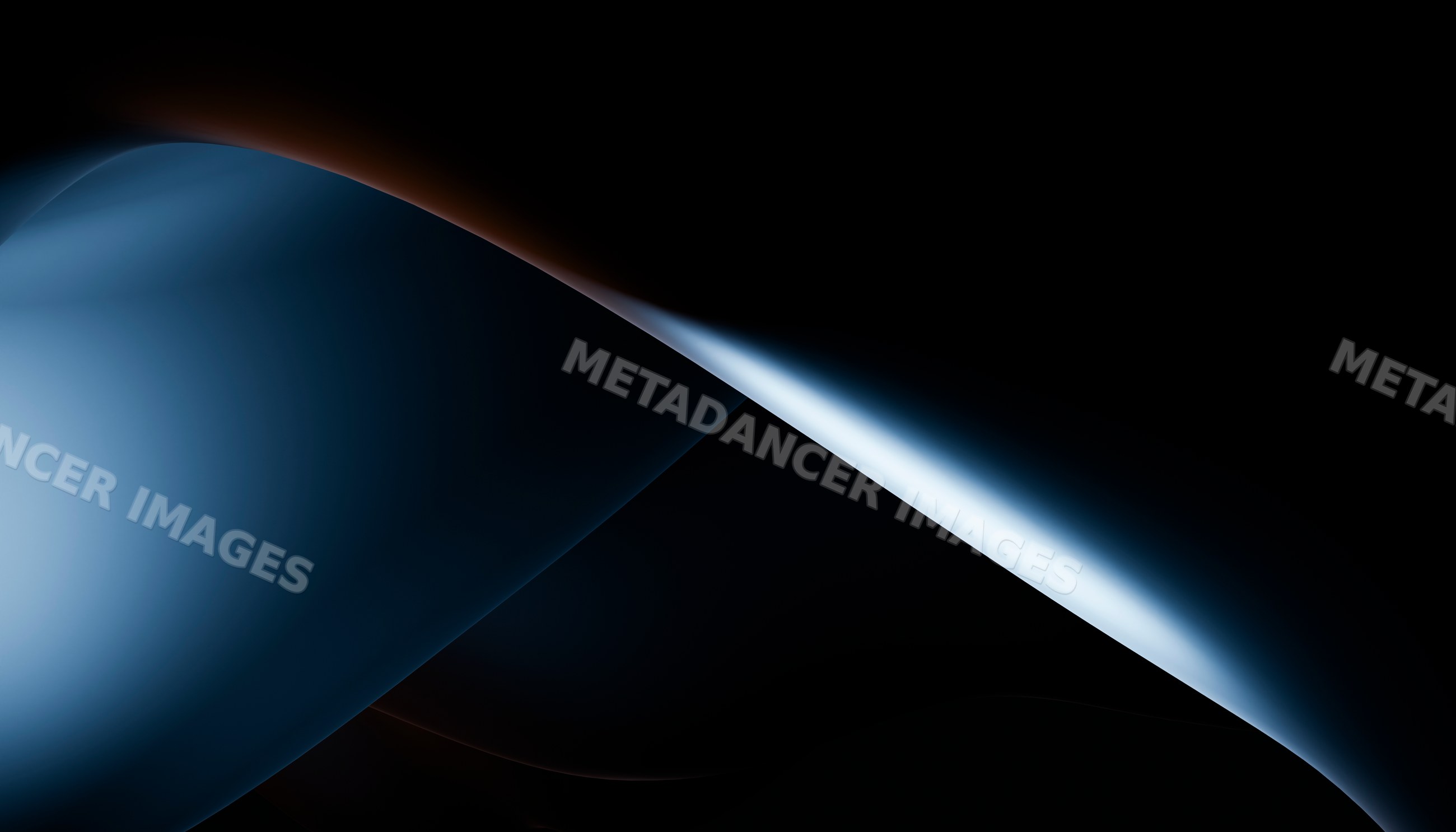 Abstract digital artwork with flowing blue curves and glowing light