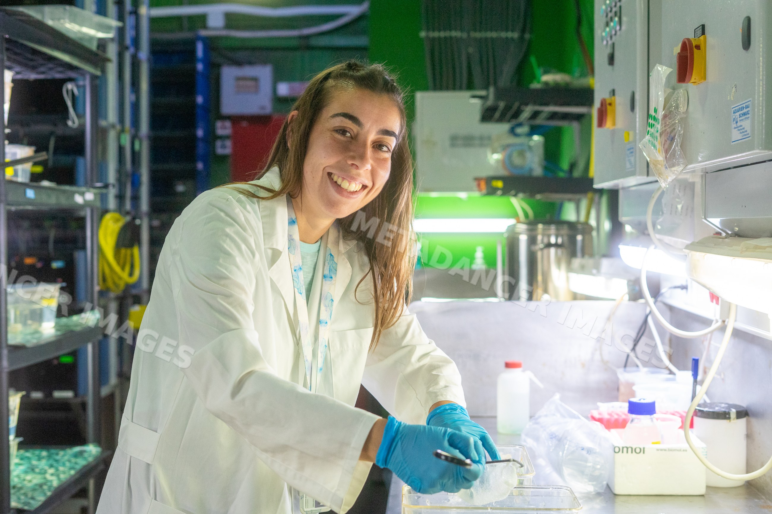 Female scientist smiles