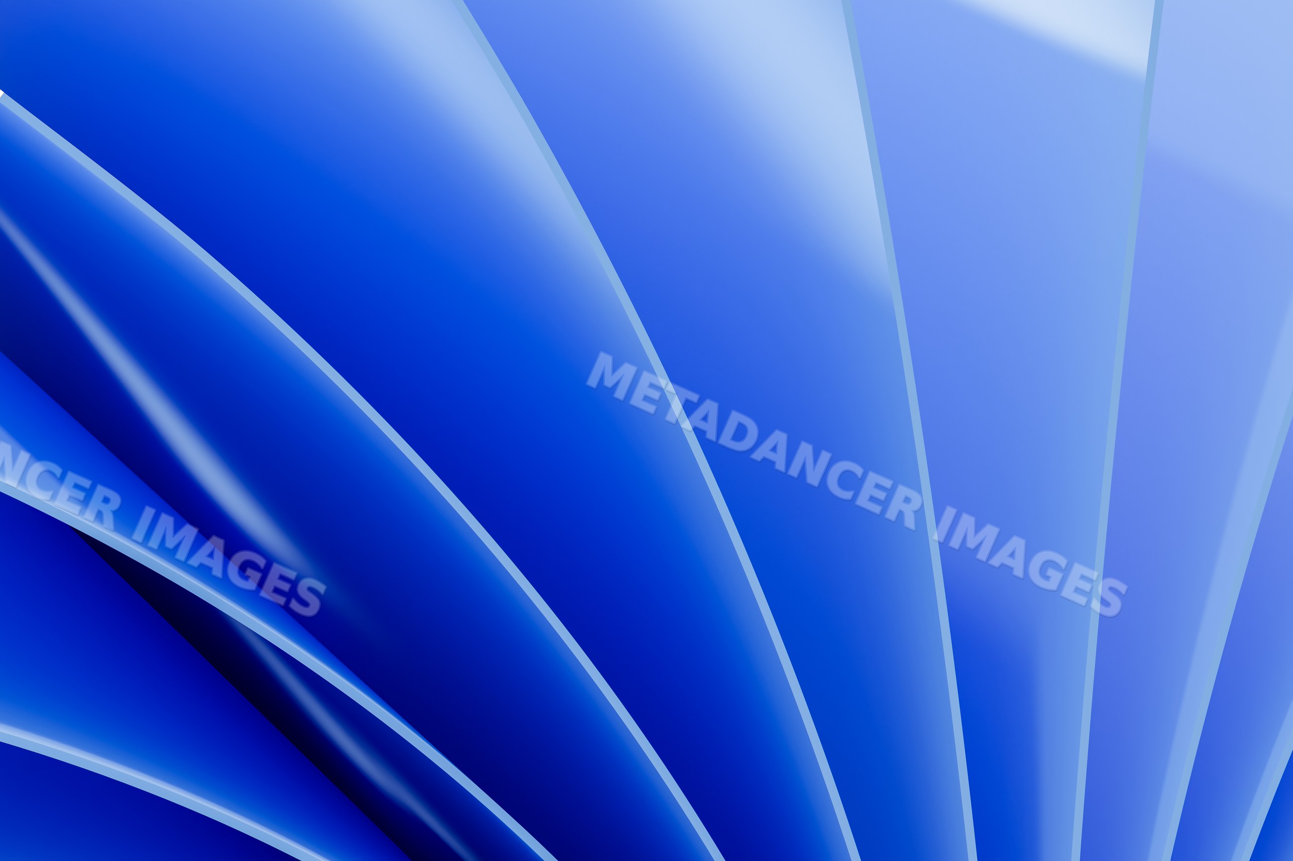 Abstract smooth blue curved shapes in digital 3d render background