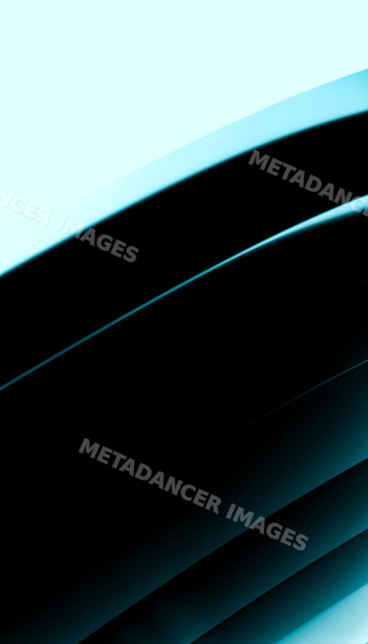 Abstract digital artwork with smooth blue curves on Black background