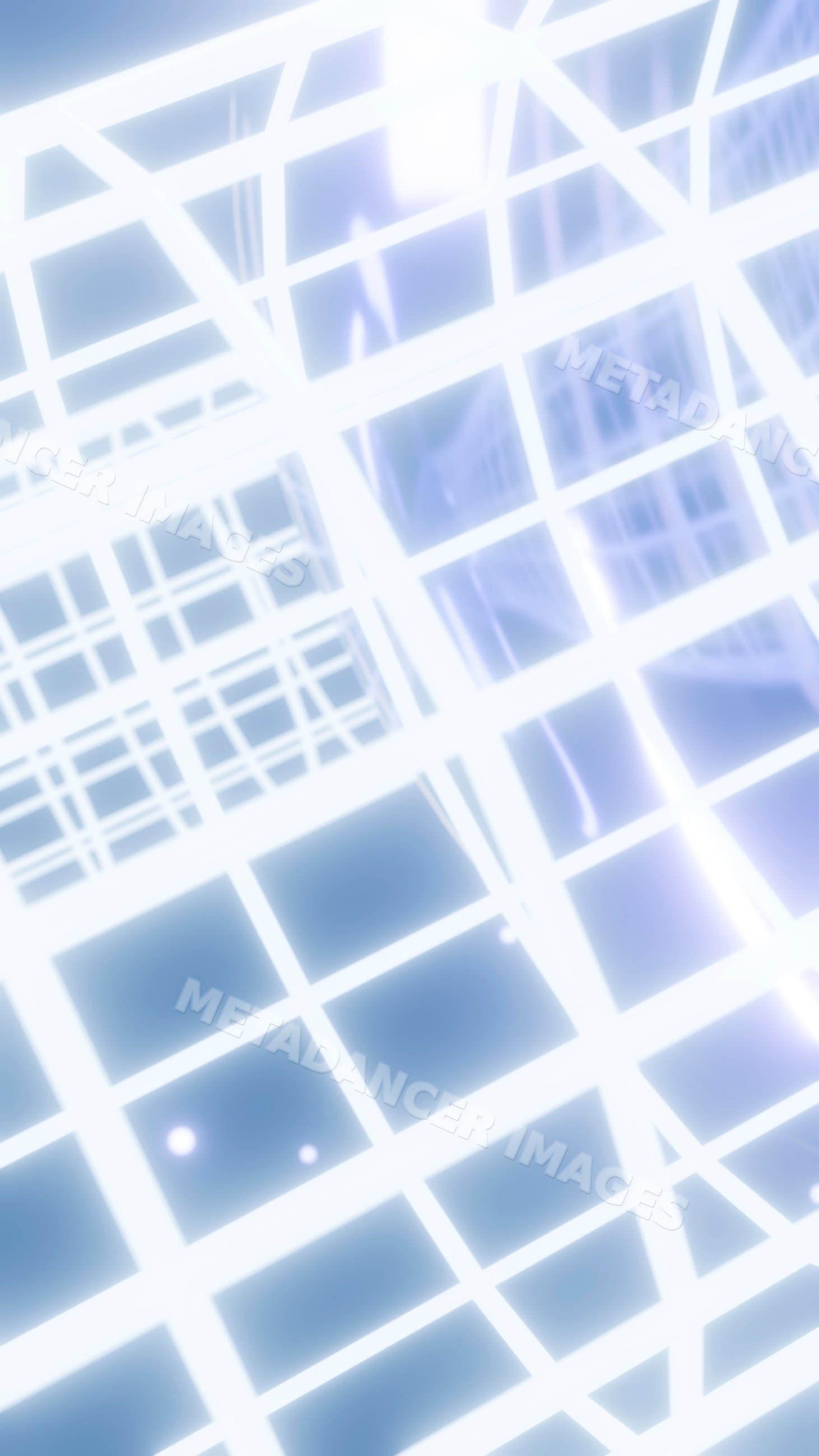 White glowing grid forming blue luminous digital network pattern