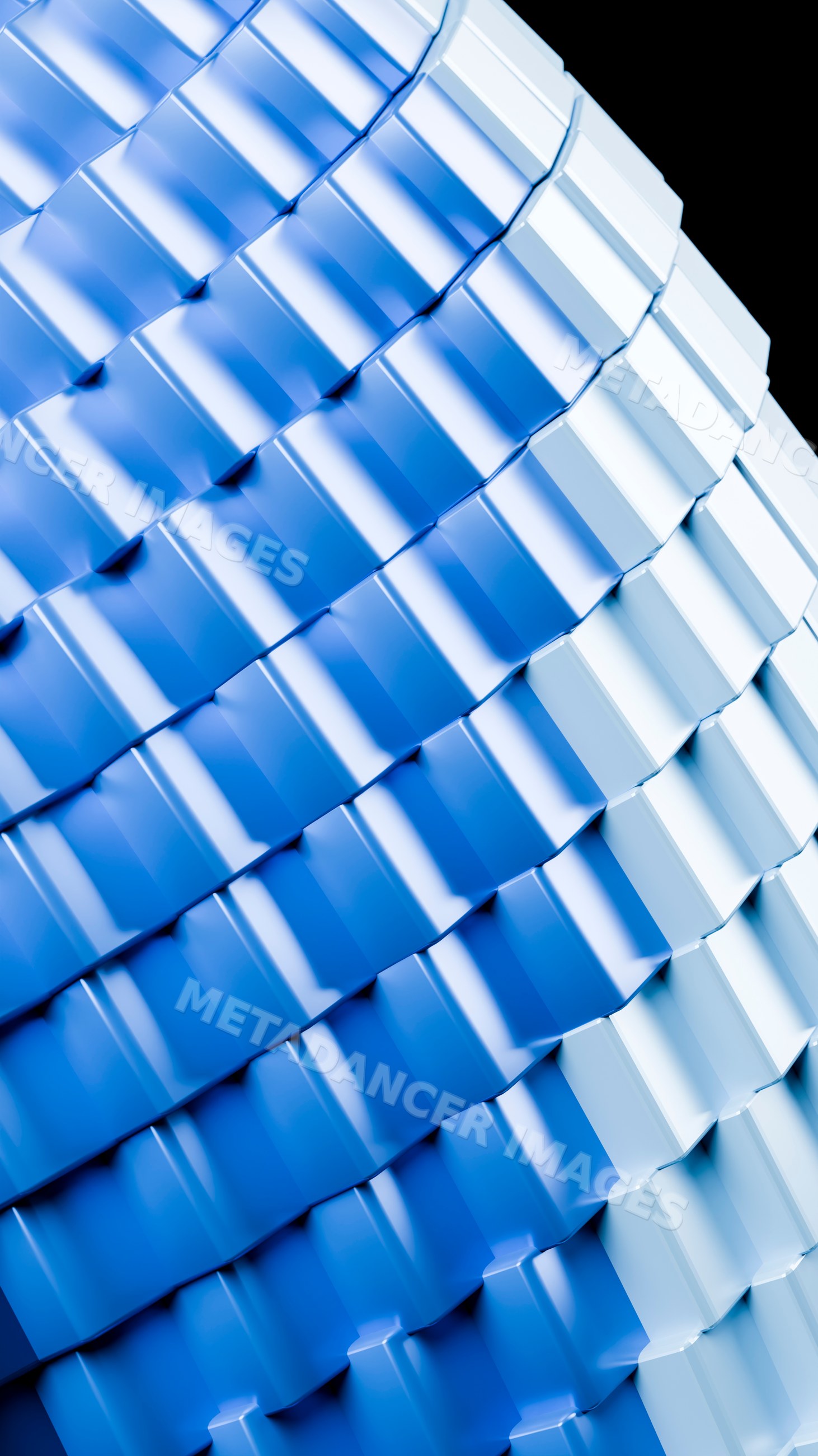 Blue and white 3d hexagonal abstract geometric pattern illustration