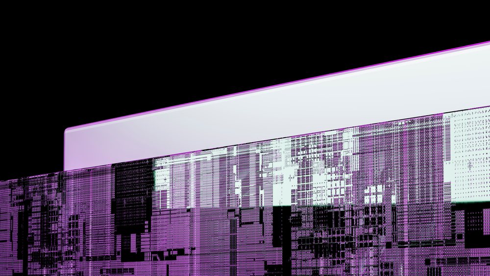Computer chip with white package digital illustration