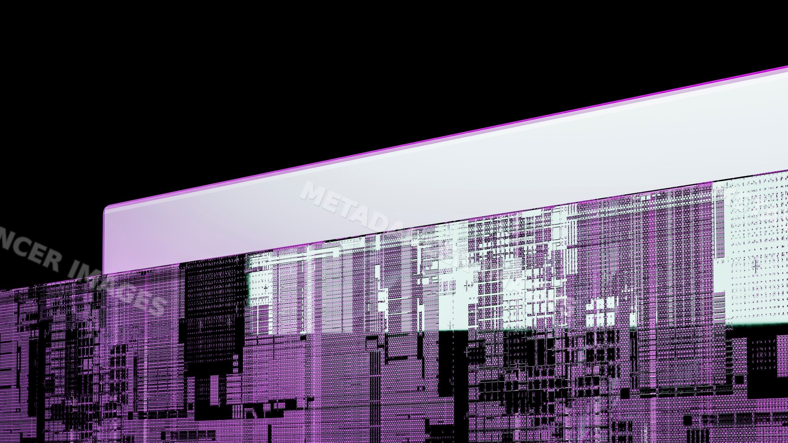 Computer chip with white package digital illustration