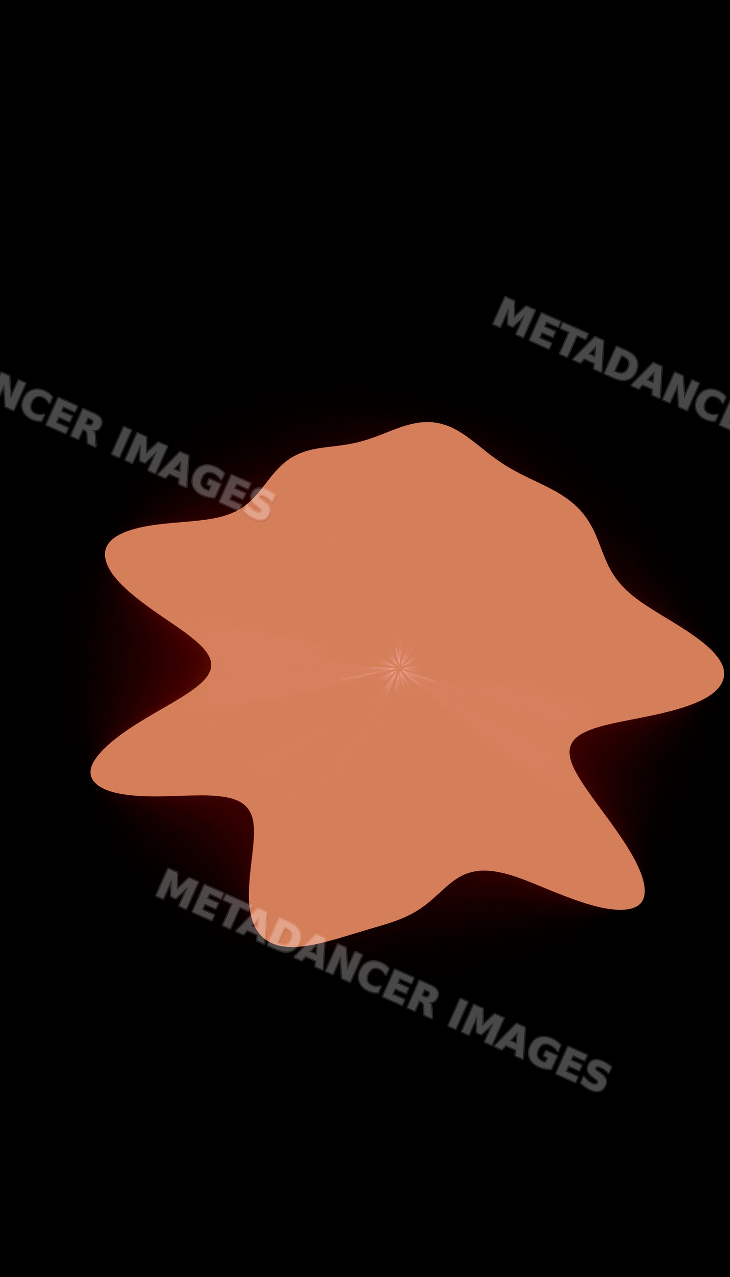 Abstract red-orange glowing shape with soft edges on dark background
