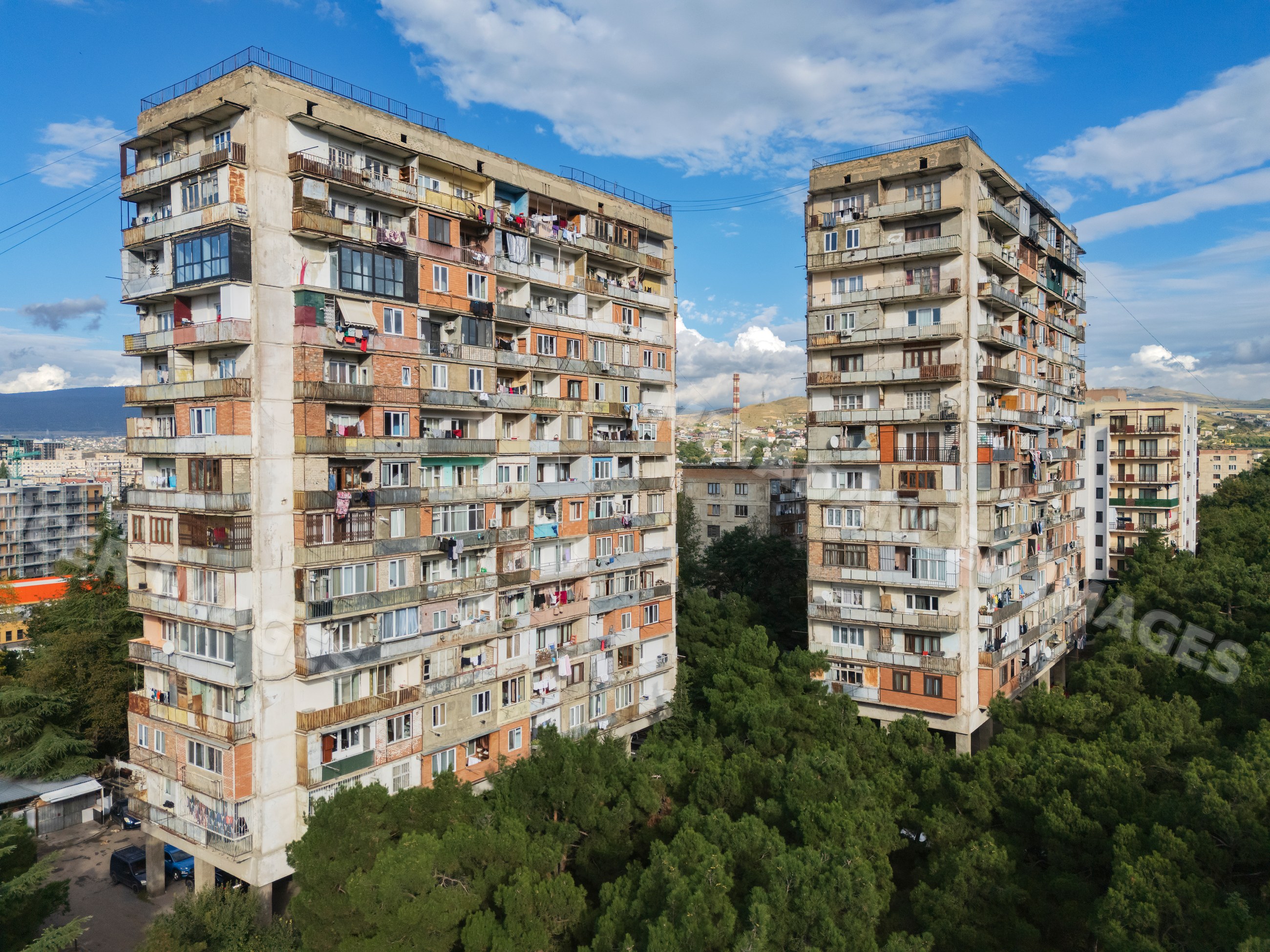 Late Soviet-era Apartment Blocks in tbilisi, Georgia