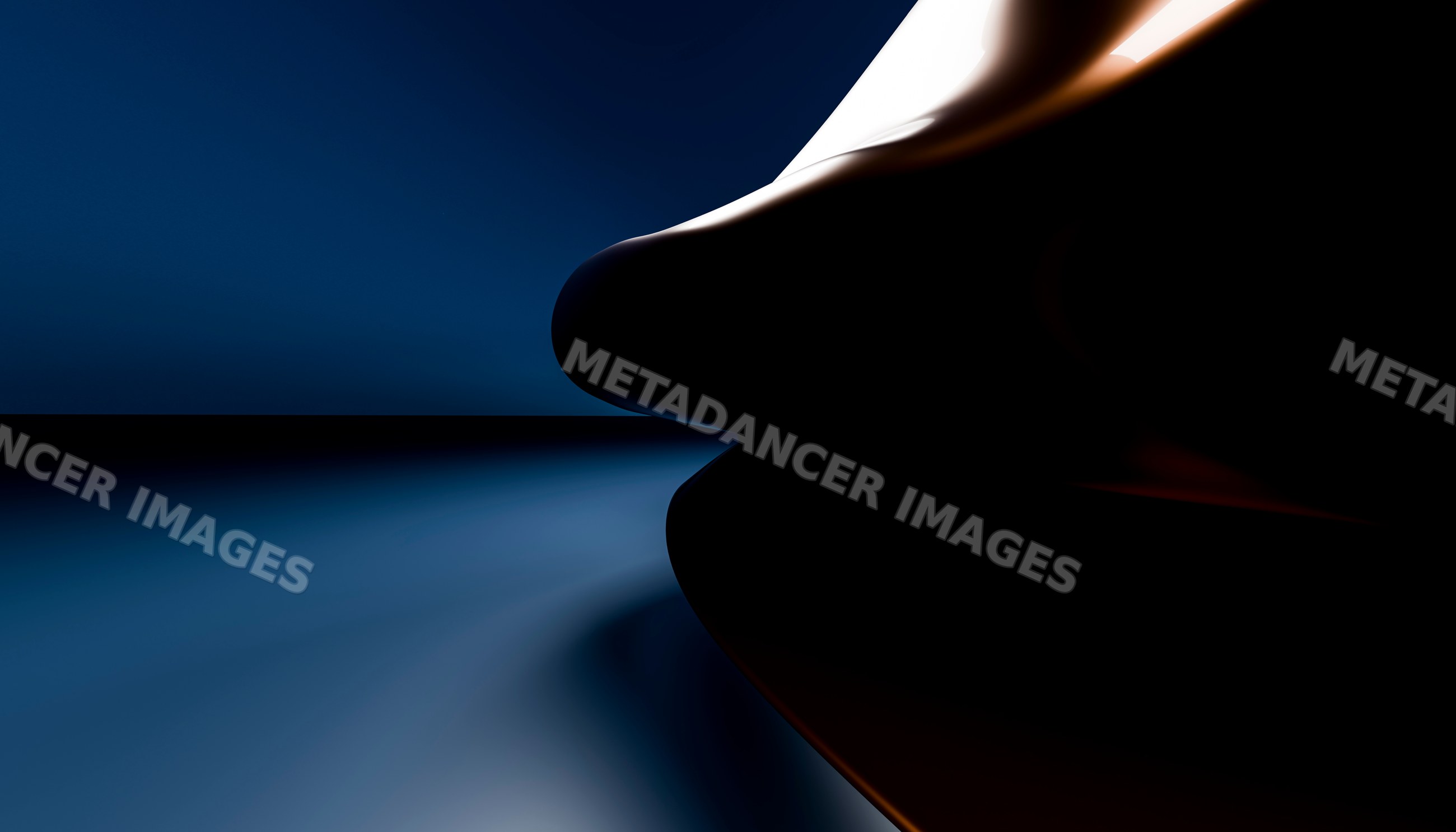Silhouette of face profile with dramatic lighting against dark