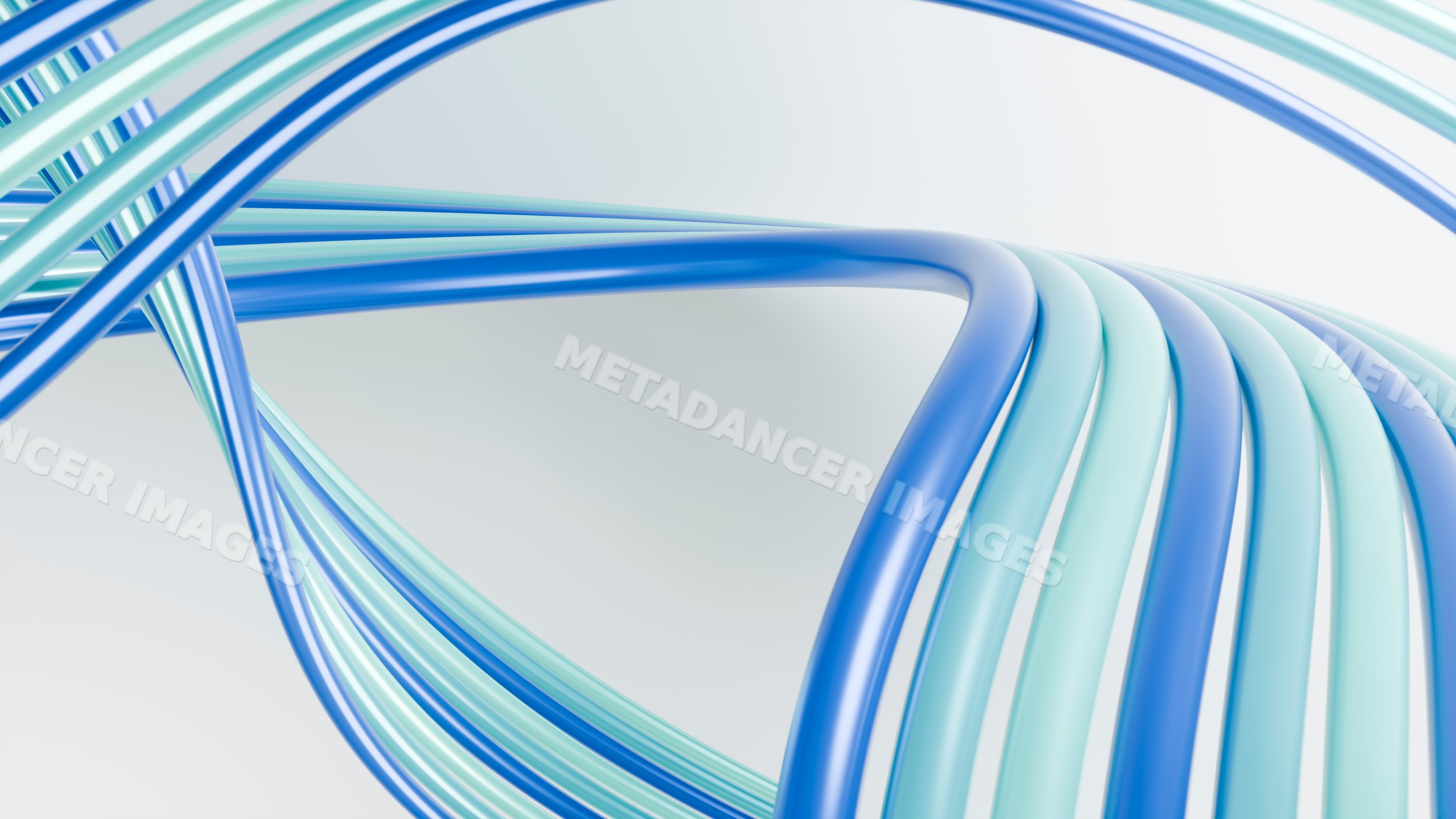 Abstract twisting blue lines 3d digital illustration