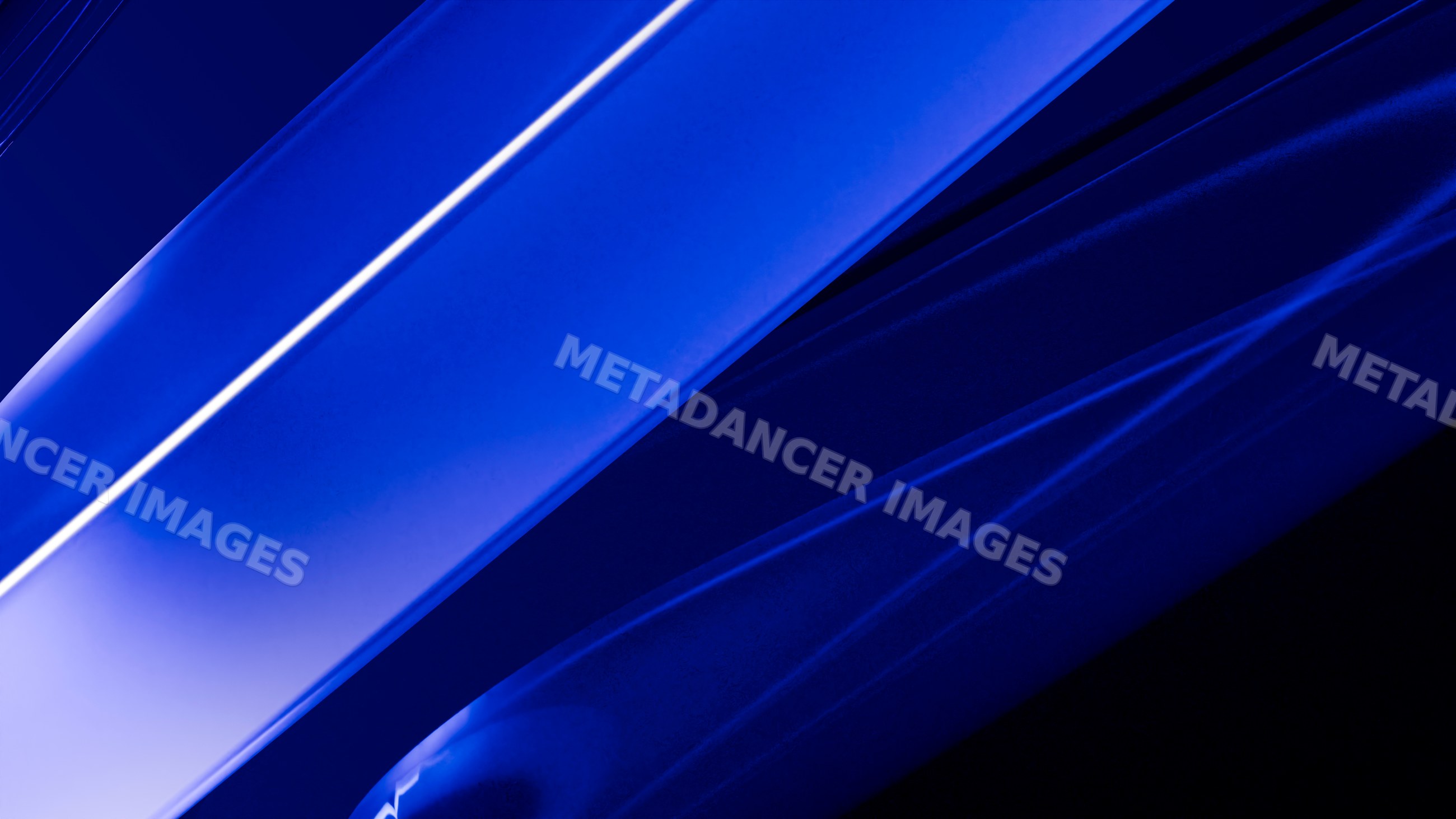 Abstract composition of smooth blue glass rods with reflective