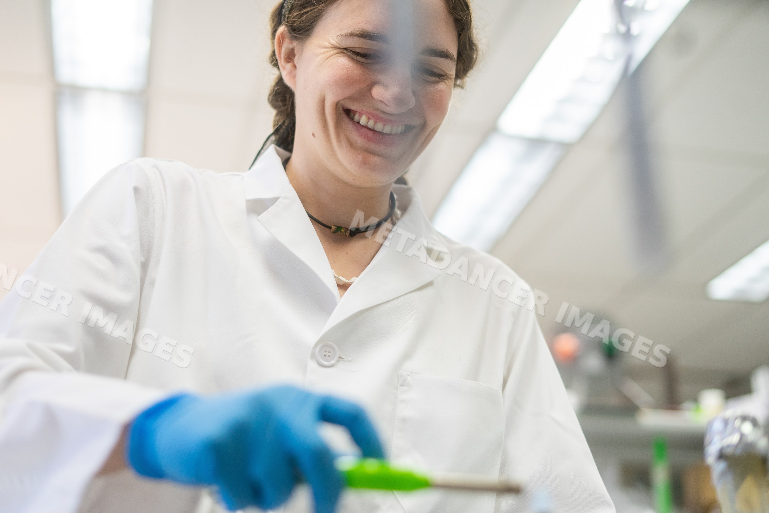 Scientist conducting biology research in laboratory in Seville