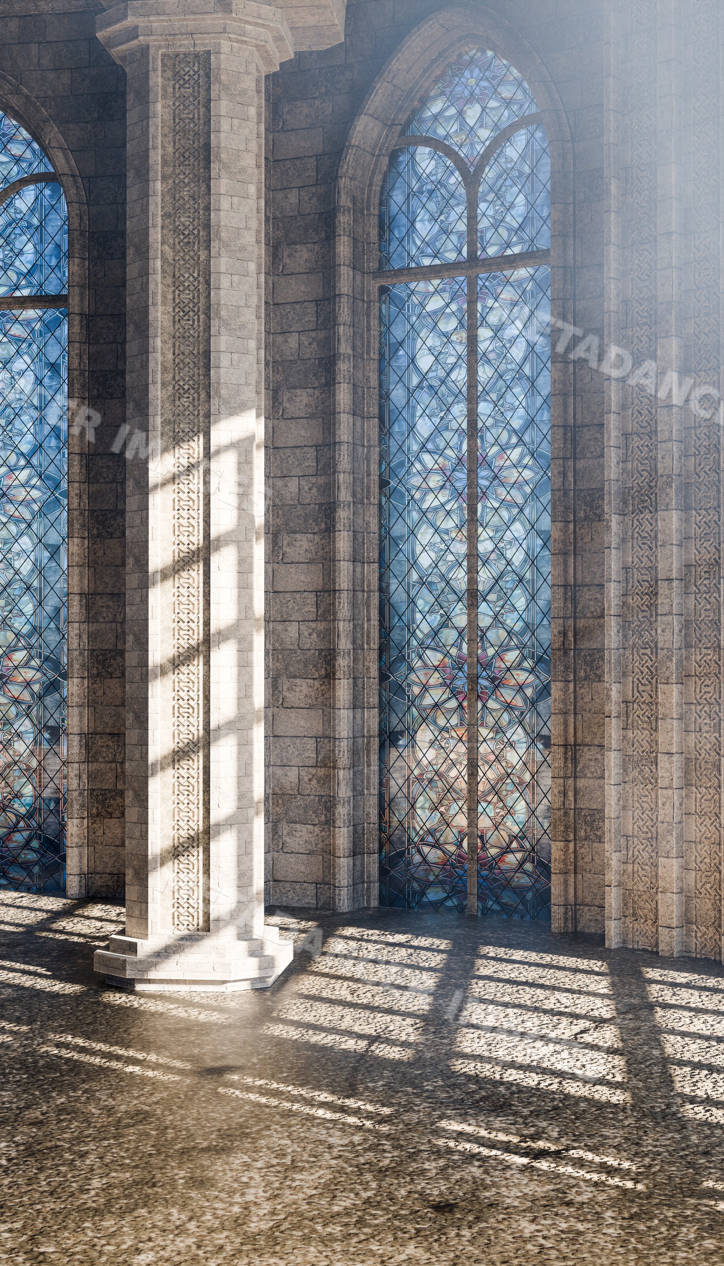 Gothic cathedral interior