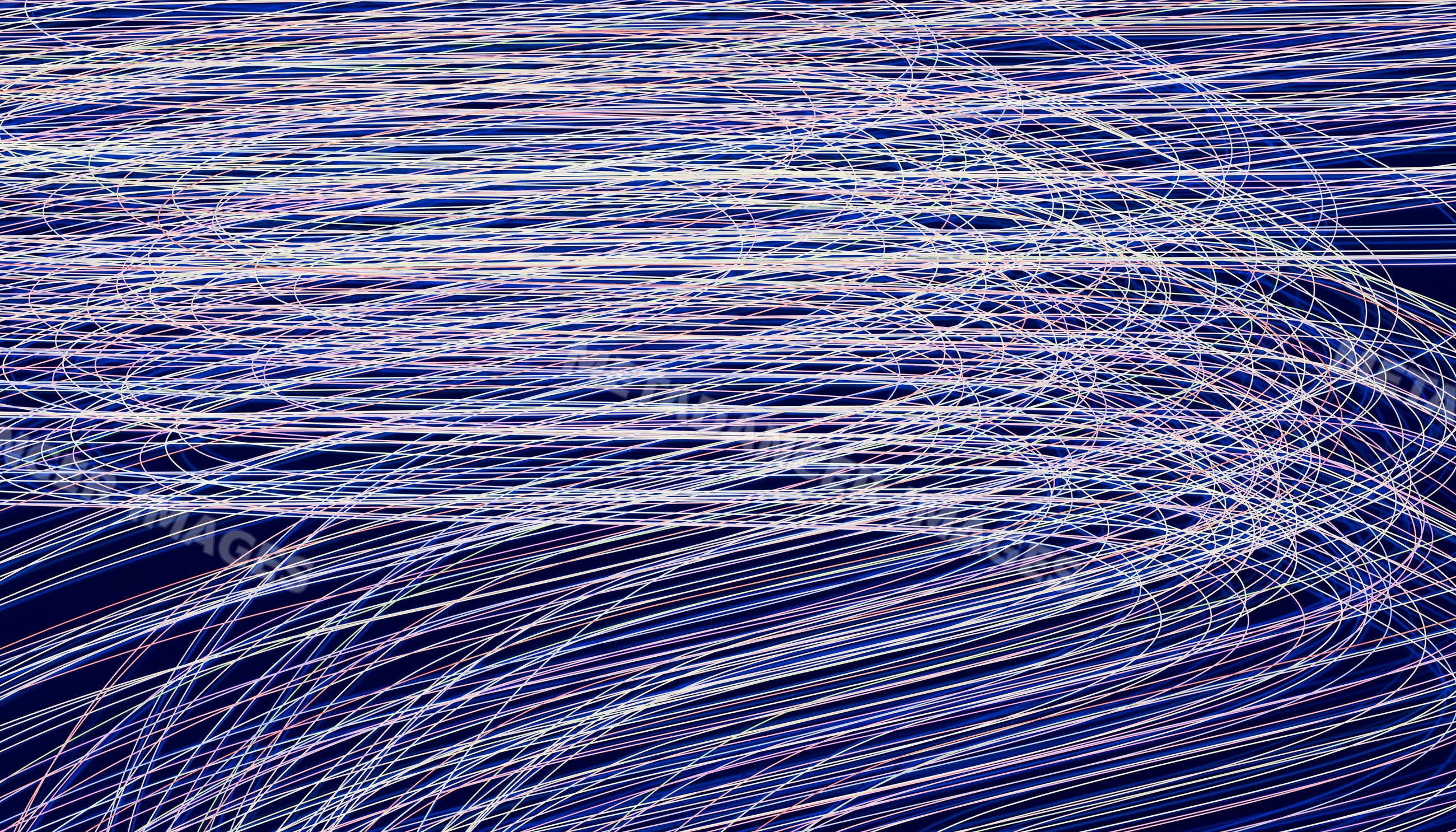 Light trails with dynamic curved streaks in long exposure abstract