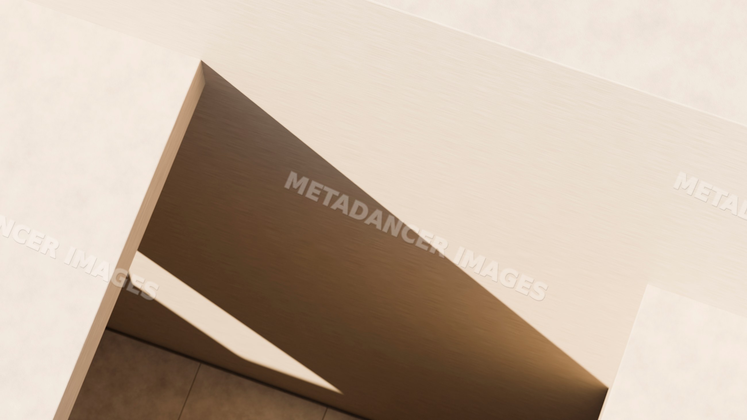 Architectural corner with geometric shadow pattern