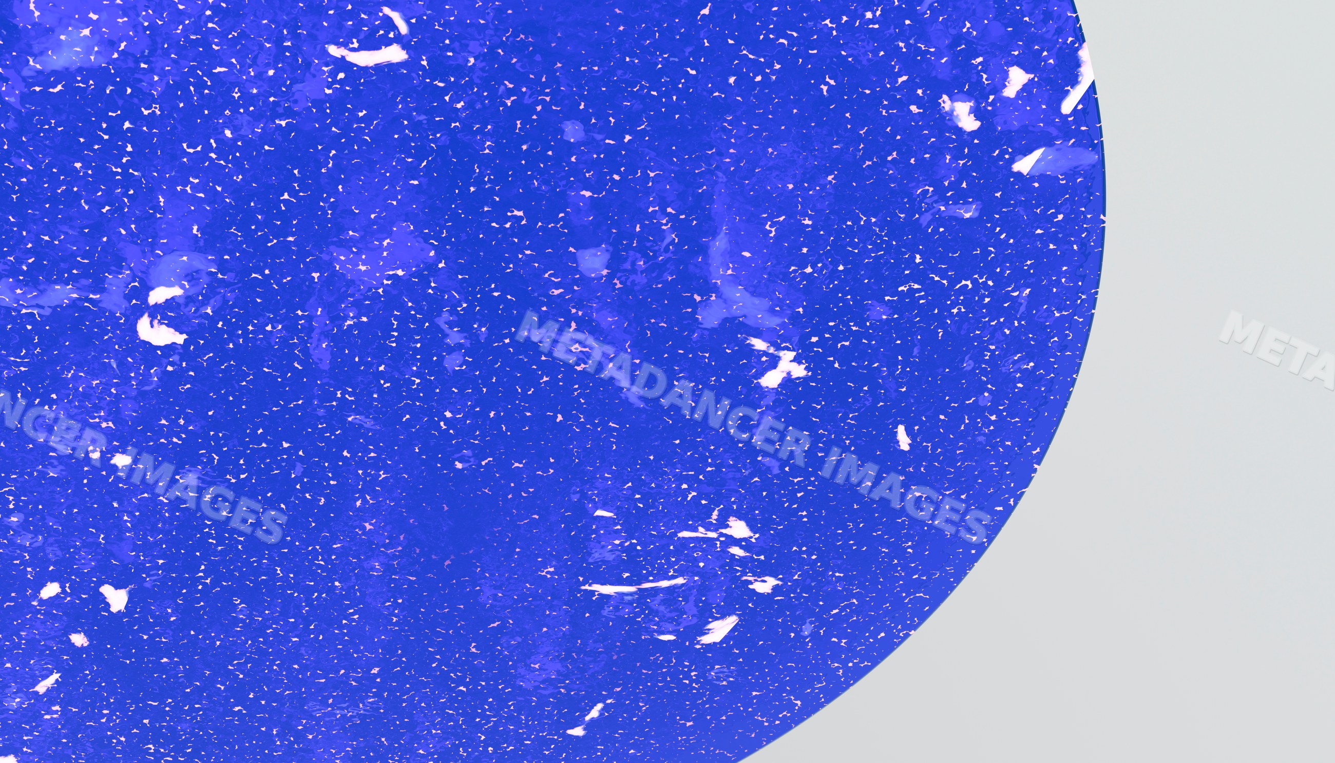 Blue terrazzo surface with decorative white stone chips
