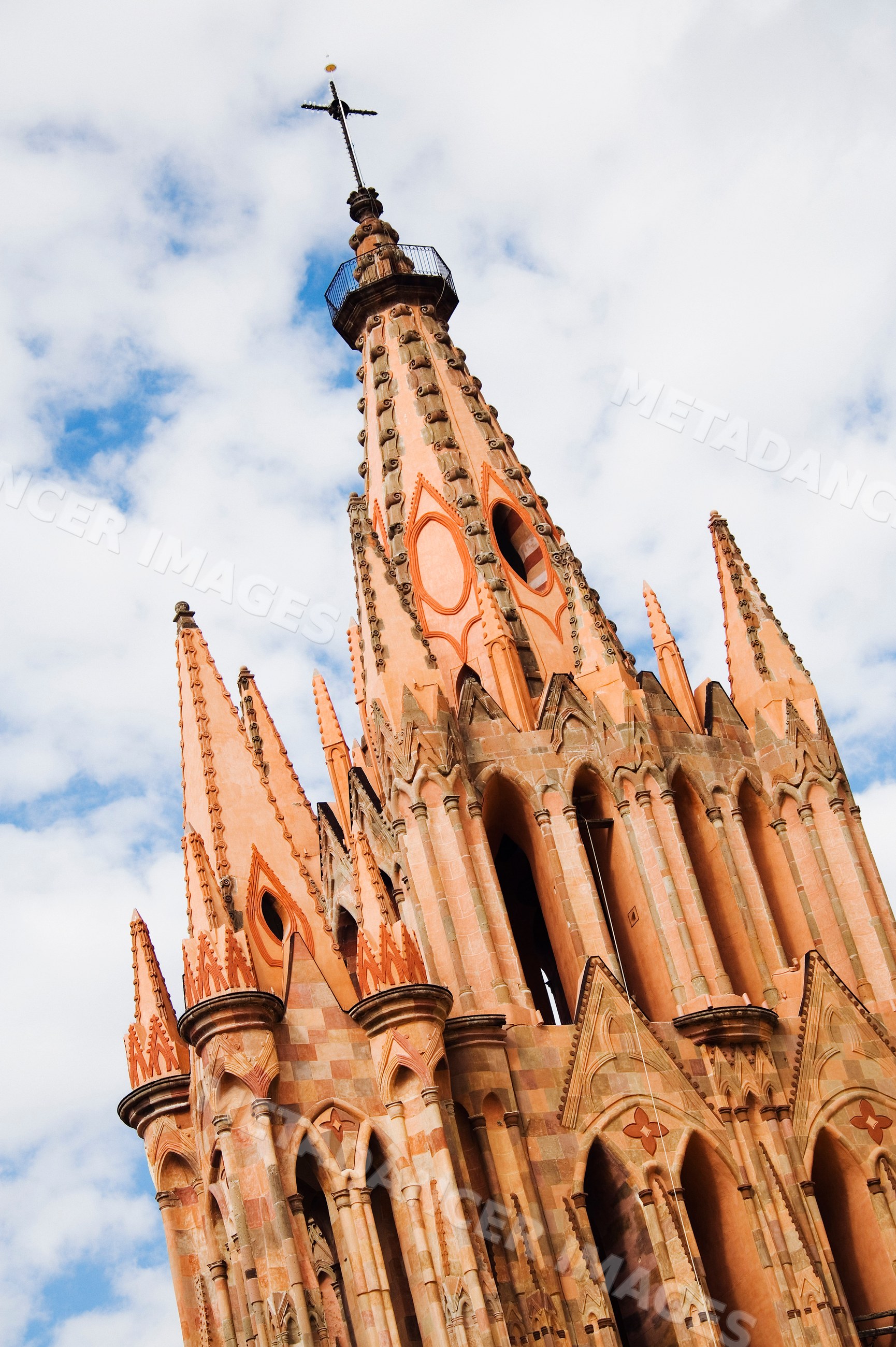 Colonial church steeple mexico