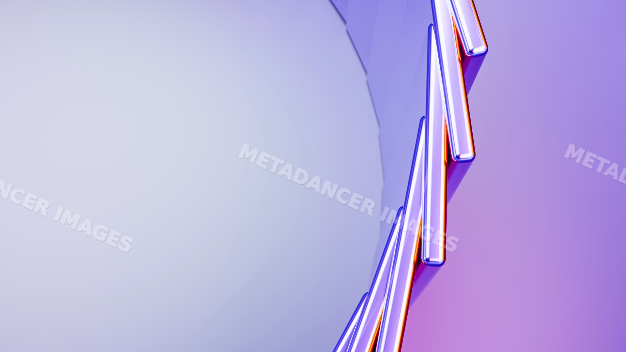 Abstract digital illustration with glowing geometric bars and neon